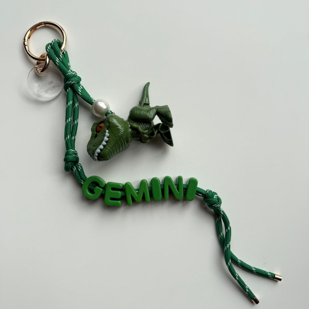 ‘DARLING DINO’ GREEN DINOSAUR BOOM BESPOKE BAG CHARM