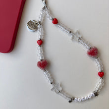 Load image into Gallery viewer, ‘CLEAR LOVE’ SILVER BOOM BESPOKE PHONE BEADS
