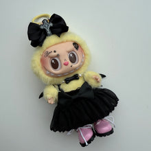 Load image into Gallery viewer, ‘PINK PUNK’ LETS CHECKMATE YELLOW BOOM BESPOKE LABUBU
