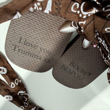 Load image into Gallery viewer, ‘ESPRESSO’ BROWN BANDANA HAVAIANAS FLIP FLOPS BY BOOM BESPOKE
