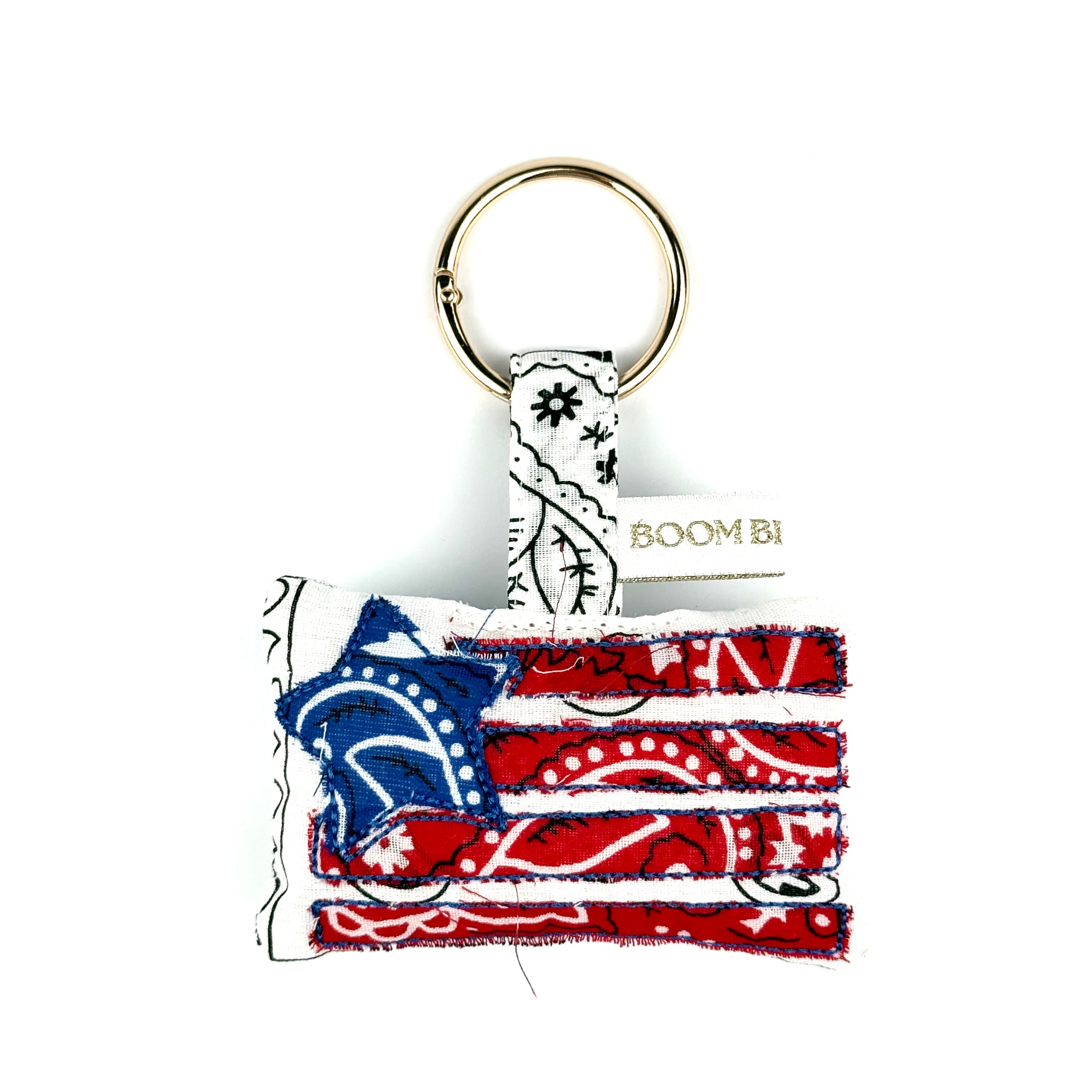 ‘AMERICAN DREAM’ BOOM PUFFY BANDANA AMERICAN FLAG BAG CHARM