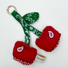 Load image into Gallery viewer, ‘BANDAÑA BONITA’ BANDANA CHERRY BAG CHARM BY BOOM BESPOKE
