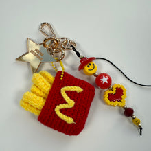 Load image into Gallery viewer, ‘IM LOVIN IT’ CROCHET FRIES BAG CHARM BY BOOM BESPOKE
