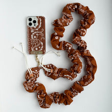 Load image into Gallery viewer, TAN BANDANA ADJUSTABLE CROSSBODY PHONE STRAP
