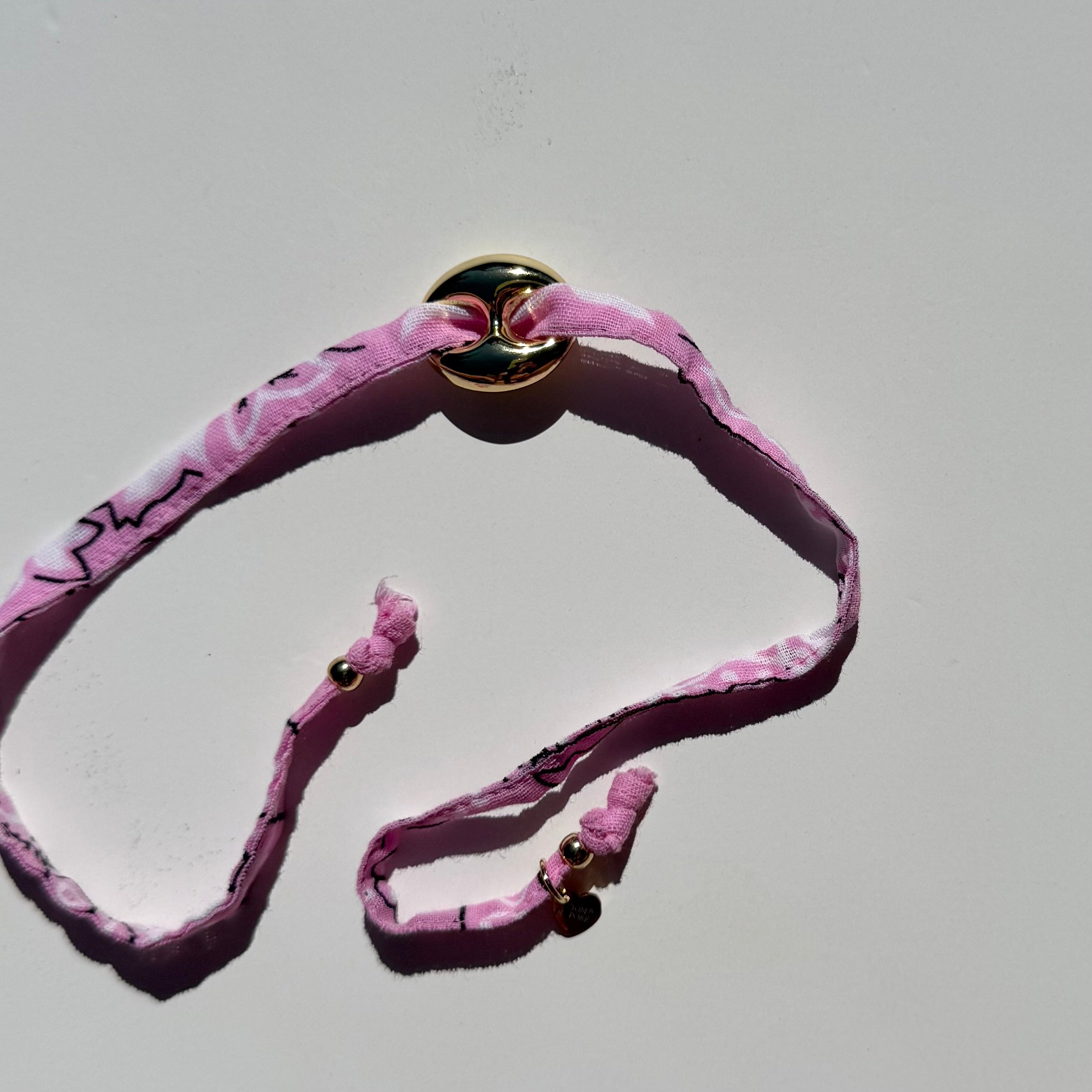 ‘GRAPEFRUIT’ PINK BANDANA WRAP BRACELET BY BOOM BESPOKE