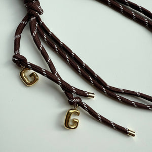 GOLD BALLOON INITIAL ROPE BOOM BESPOKE PHONE BEADS STRAP