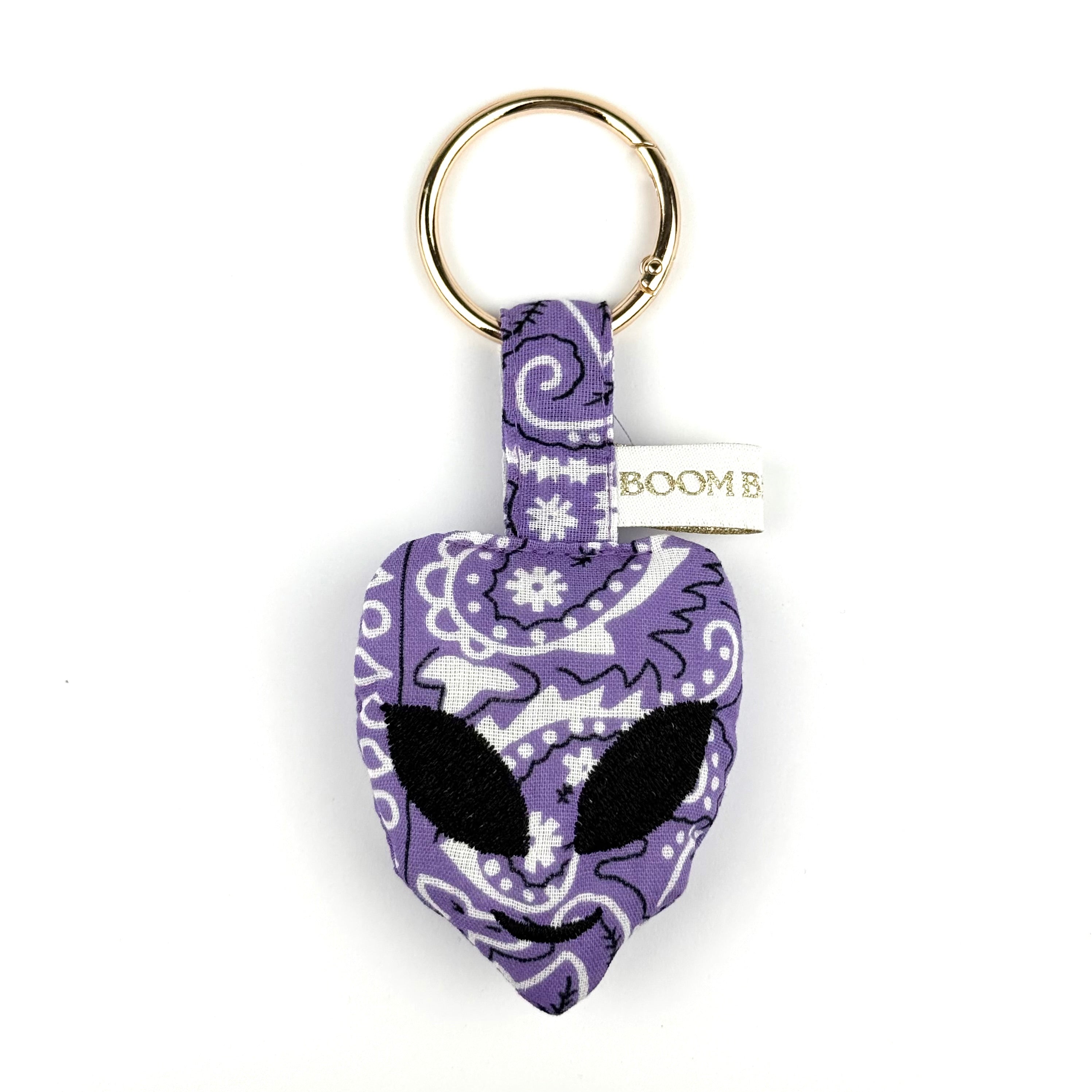 ‘NOT FROM AROUND HERE’ LILAC BOOM PUFFY BANDANA ALIEN BAG CHARM