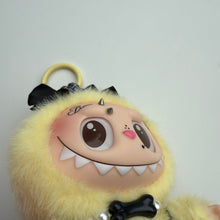 Load image into Gallery viewer, ‘PINK PUNK’ LETS CHECKMATE YELLOW BOOM BESPOKE LABUBU
