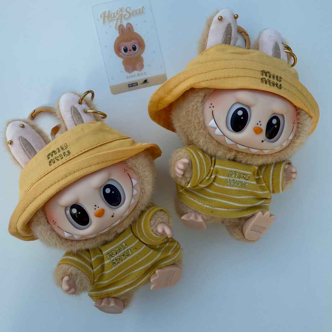 MUSTARD ‘STRIPES’ BABA BOOM BESPOKE LABUBU