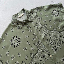 Load image into Gallery viewer, ‘CACTUS’ GREEN BANDANA SILK SHIRT CO-ORD
