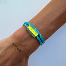 Load image into Gallery viewer, DREAM HAPPY BLUE &amp; YELLOW ROPE BRACELET SALE
