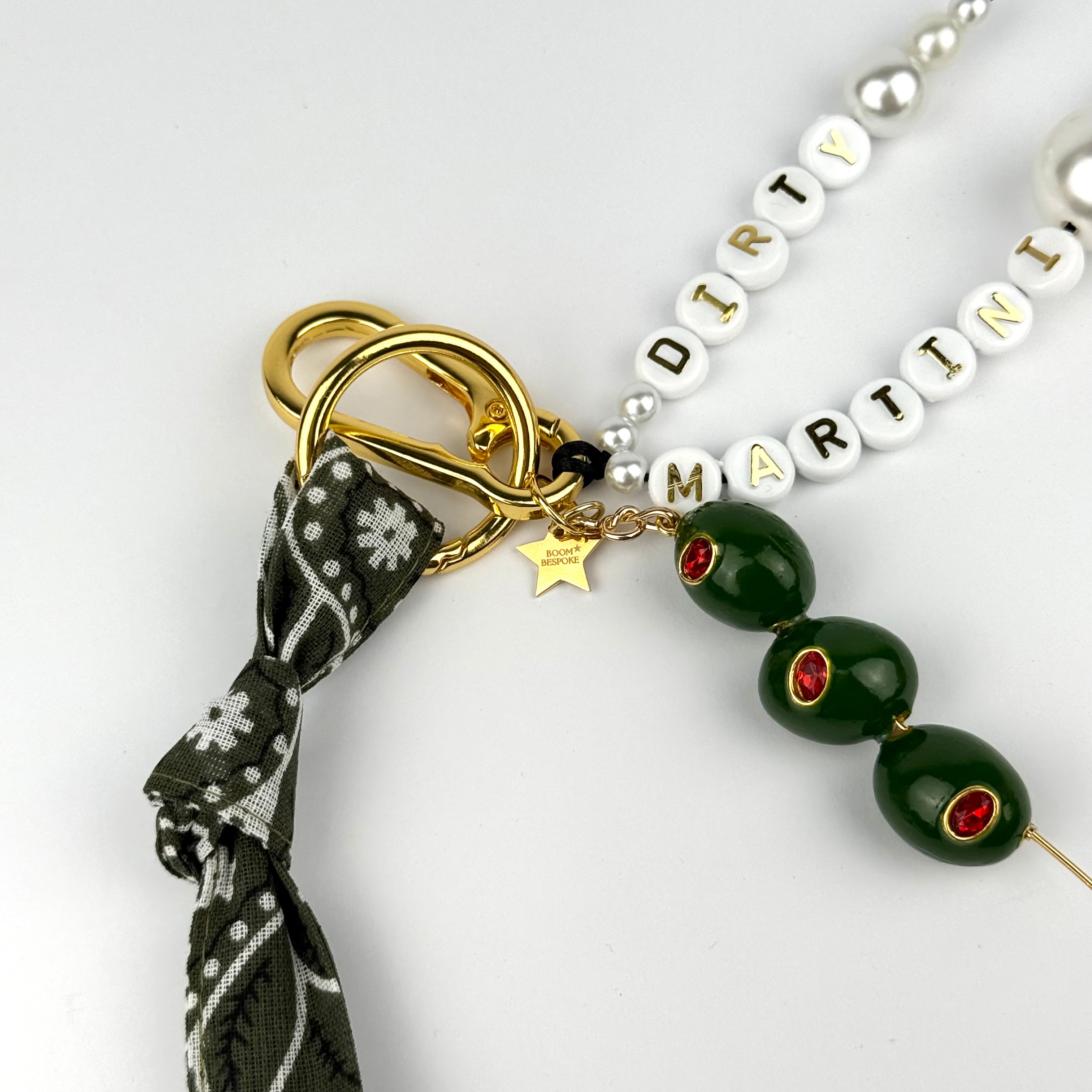 ‘DIRTY MARTINI’ BAG CHARM BY BOOM BESPOKE