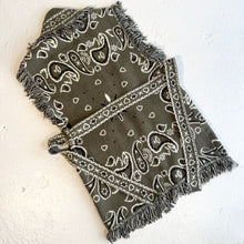 Load image into Gallery viewer, ‘OLIVE’ BANDANA KNIT BELTED LONGLINE SLEEVELESS CARDIGAN
