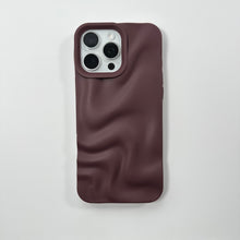 Load image into Gallery viewer, DEEP BURGUNDY 3D WAVE IPHONE CASE
