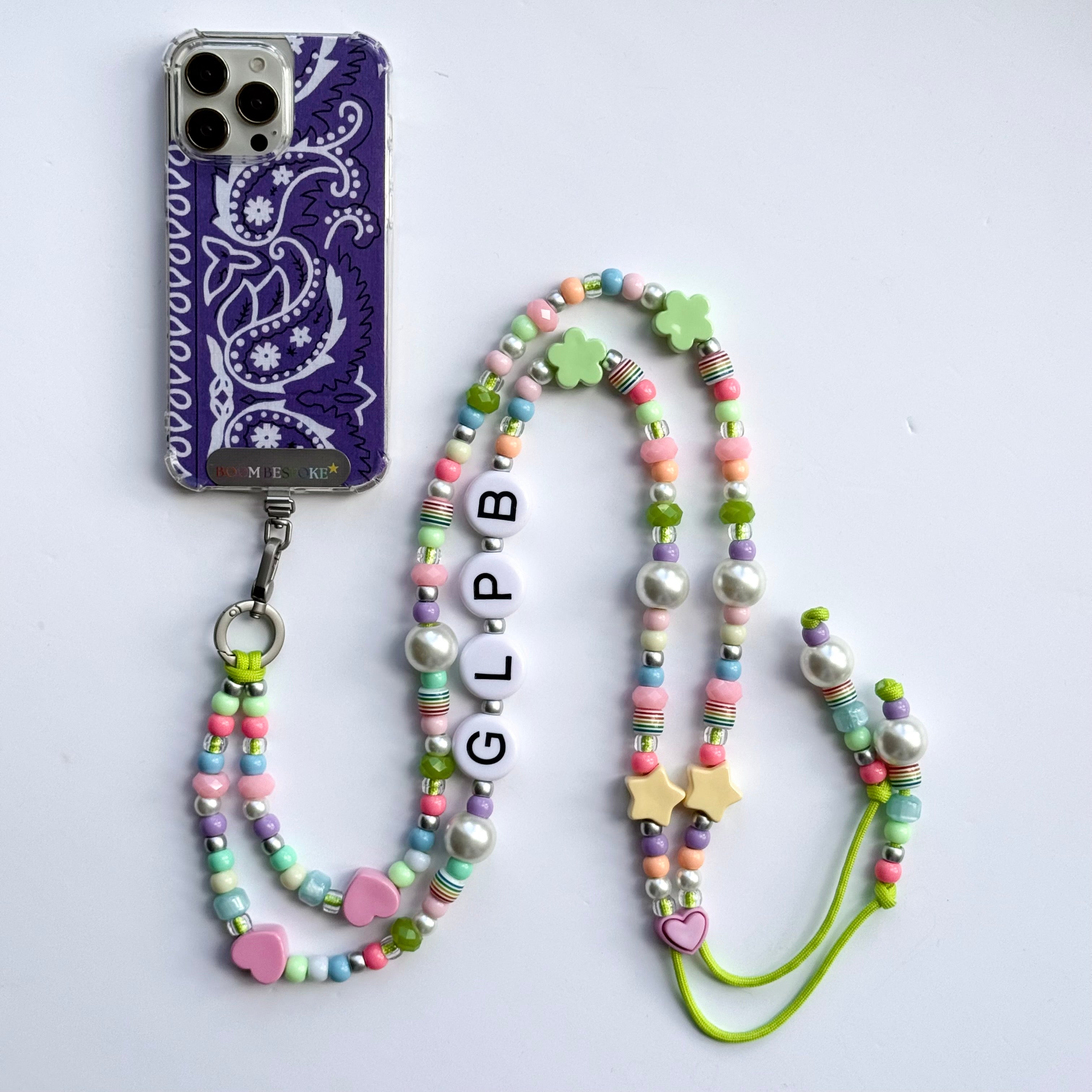 ‘SPRING’ CHUNKY PASTEL CROSSBODY PHONE STRAP