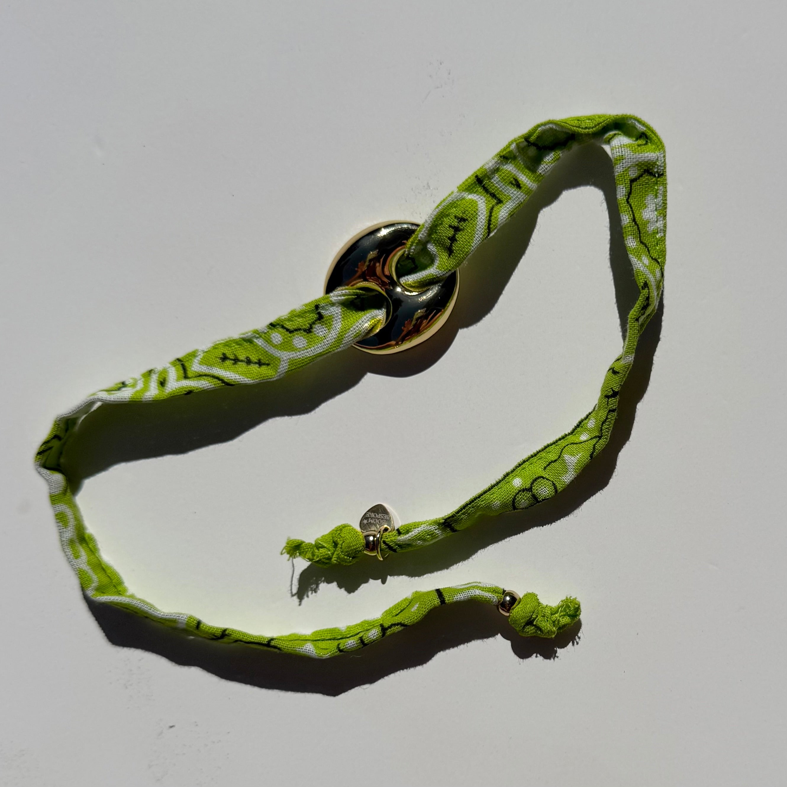 ‘LIME’ GREEN BANDANA WRAP BRACELET BY BOOM BESPOKE