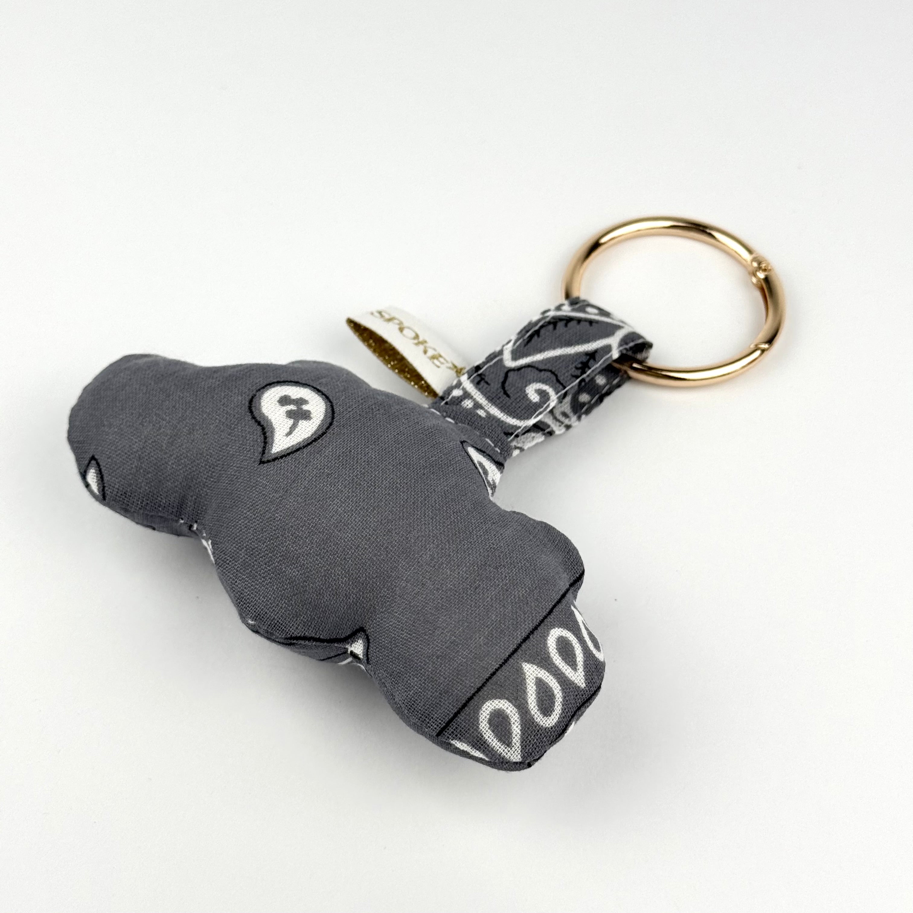 ‘HEAD IN THE CLOUDS’ GREY BOOM PUFFY BANDANA CLOUD BAG CHARM