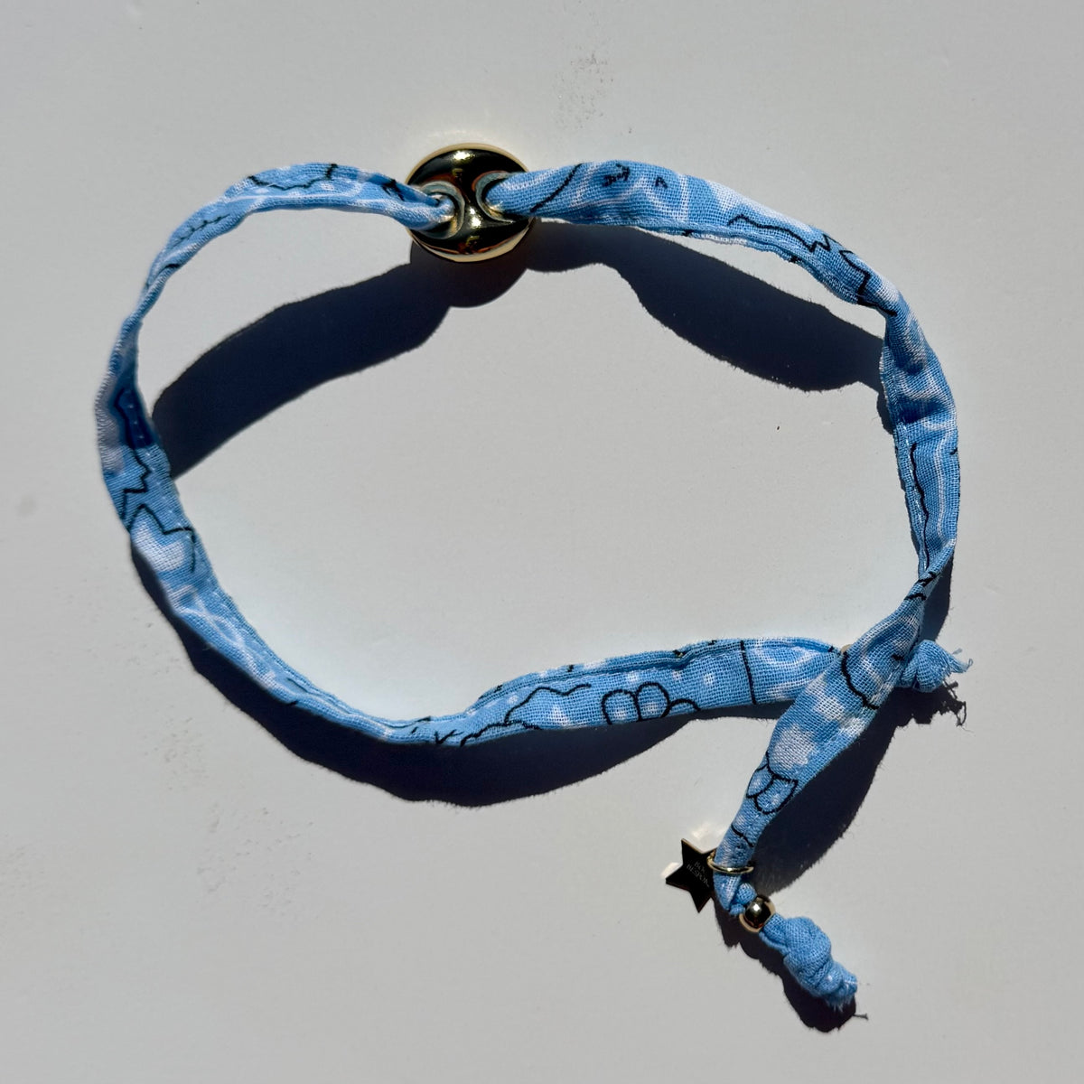 ‘ICE’ BLUE BANDANA WRAP BRACELET BY BOOM BESPOKE