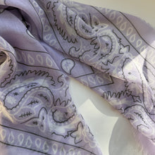 Load image into Gallery viewer, ‘GRAPE’ LILAC THE MULTIWAY SQUARE BANDANA SCARF
