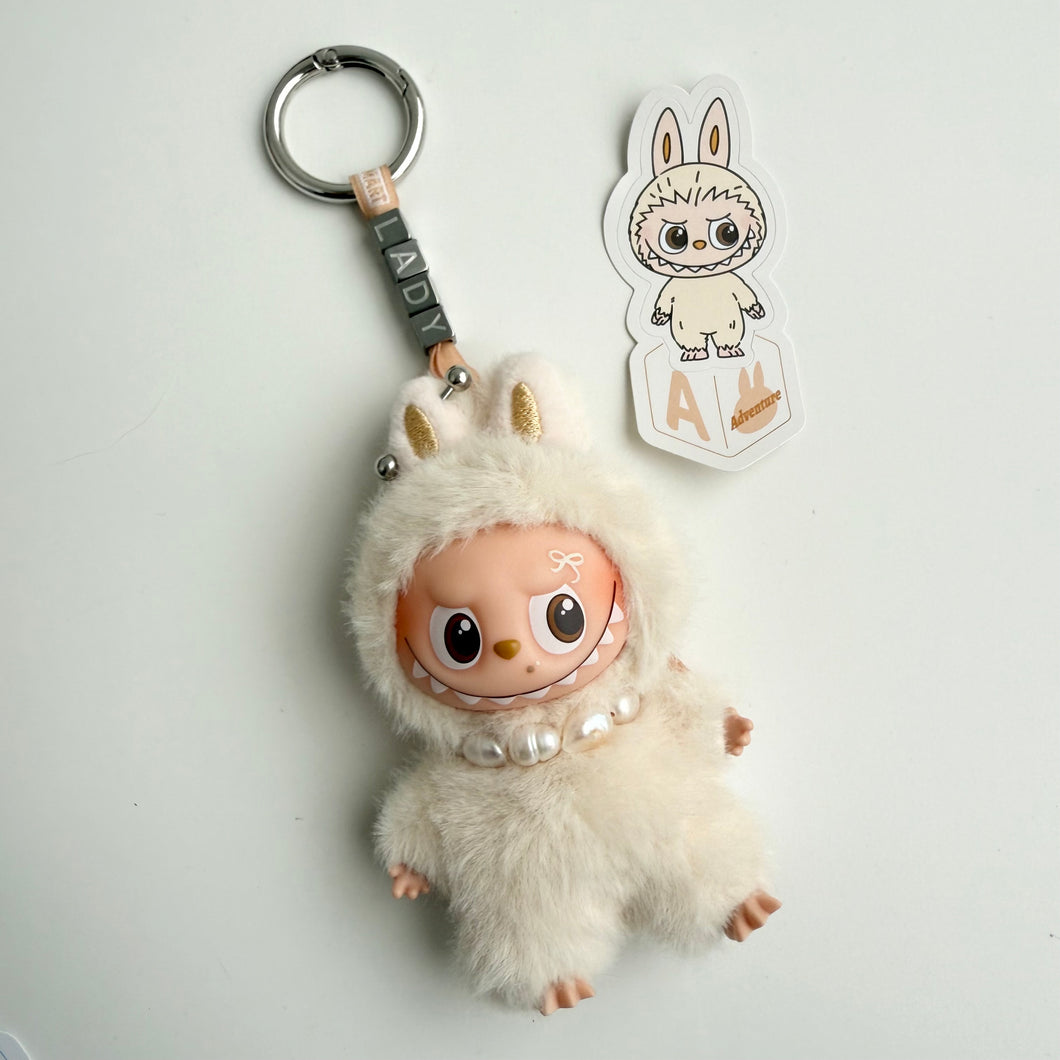 ‘CUSTOM TEXT’ ‘A’ PIN FOR LOVE (MINI) BOOM BESPOKE LABUBU NEUTRAL PACK