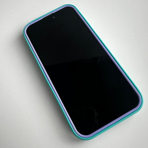 TWO TONE THREE PART BLUE & LILAC IPHONE CASE