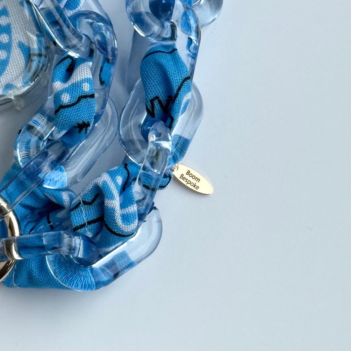 BLUE BANDANA JELLY PHONE CHAIN
