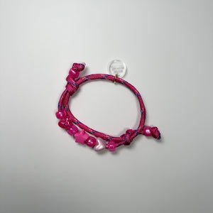 PINKS STARS & HEARTS BEADED ROPE BRACELET