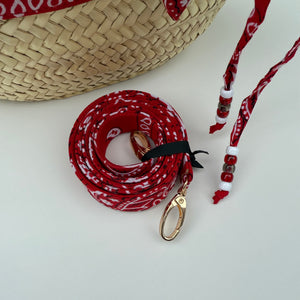 ‘CHERRY’ RED BANDANA BASKET BAG BY BOOM BESPOKE