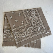 Load image into Gallery viewer, ‘TEA’ TAUPE FINE KNIT BANDANA SCARF
