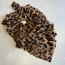 Load image into Gallery viewer, ‘LEOPARD’ LARGE BANDANA SCARF
