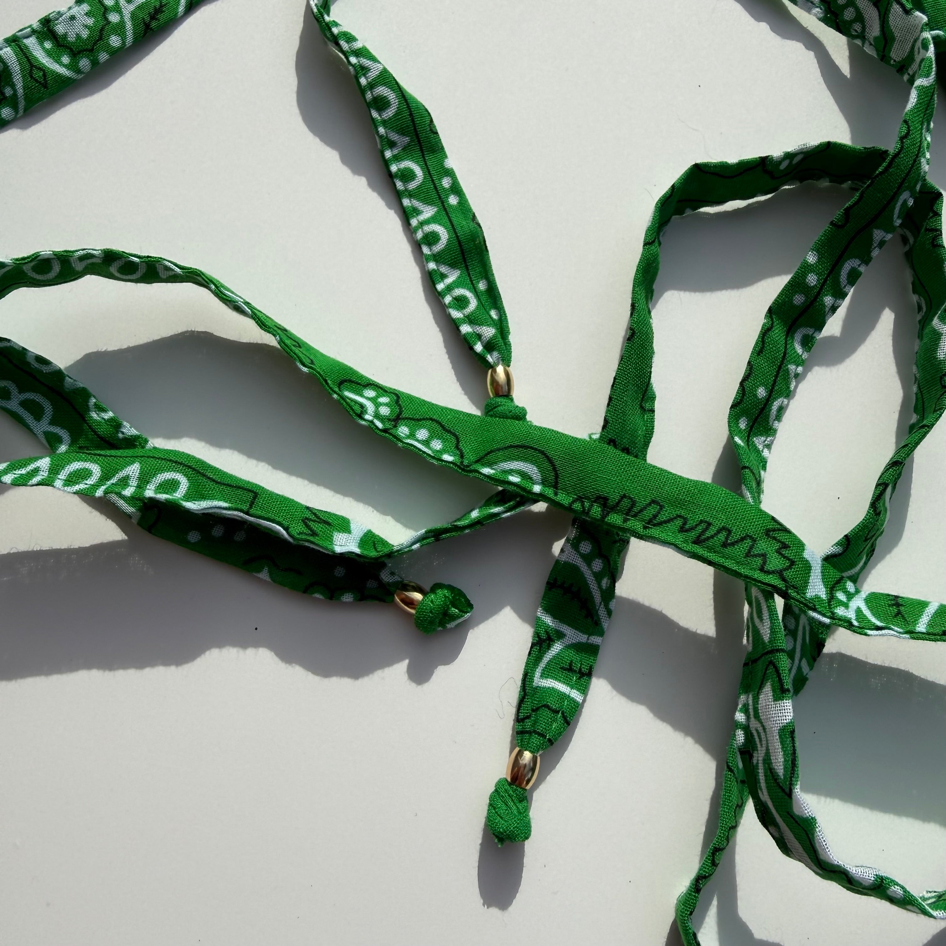 ‘PALM’ GREEN BANDANA HAVAIANAS TOP FLIP FLOPS BY BOOM BESPOKE