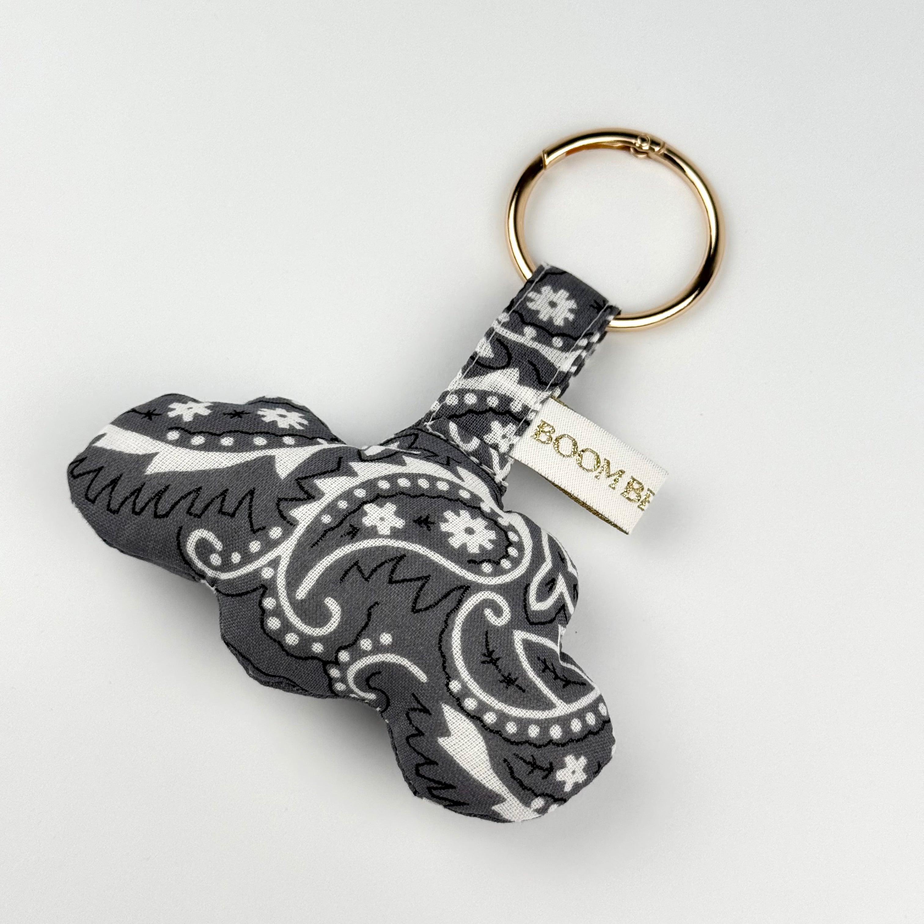 ‘HEAD IN THE CLOUDS’ GREY BOOM PUFFY BANDANA CLOUD BAG CHARM