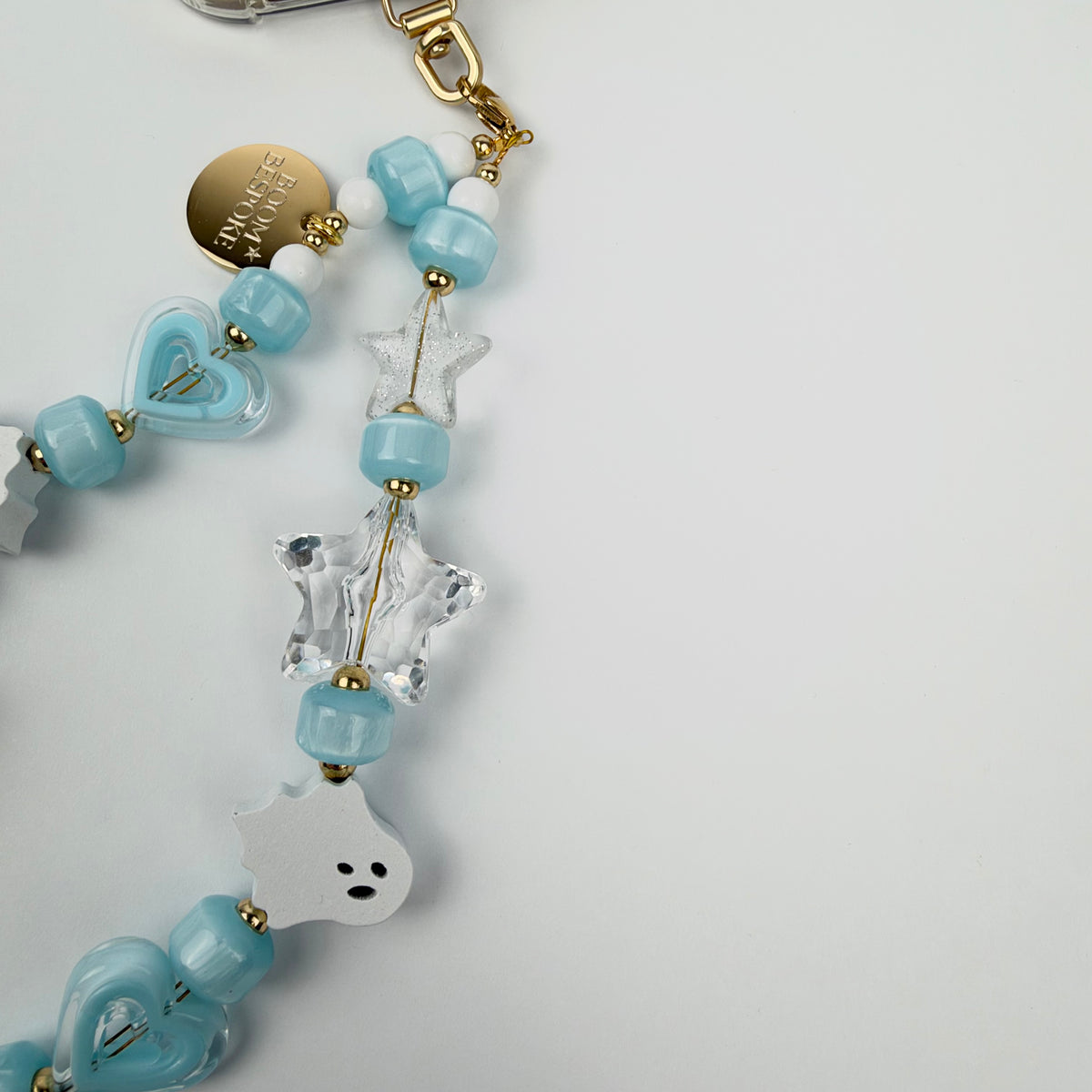 ‘BOO BLUE’ GHOST PHONE BEADS BY BOOM BESPOKE