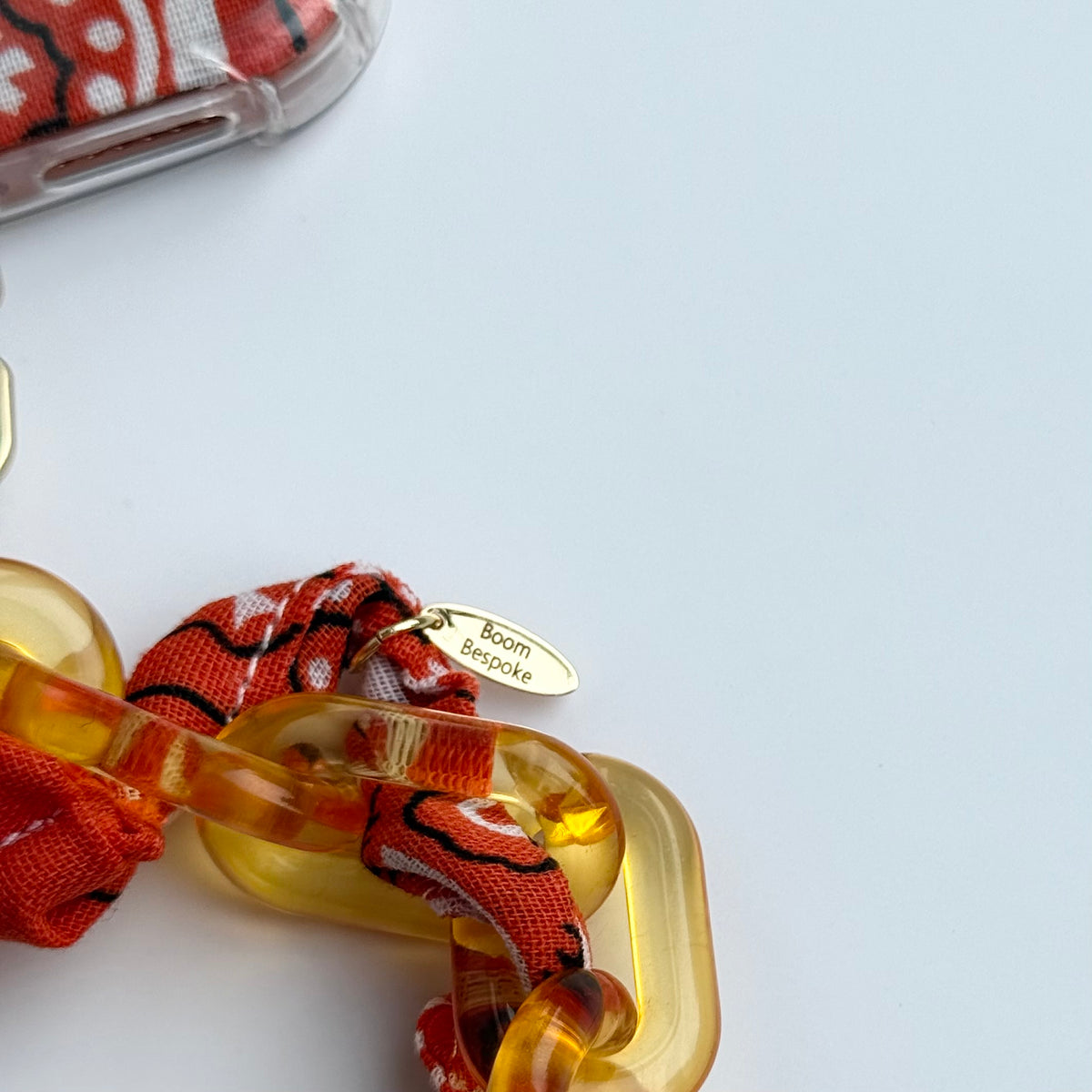 ORANGE BANDANA JELLY PHONE CHAIN