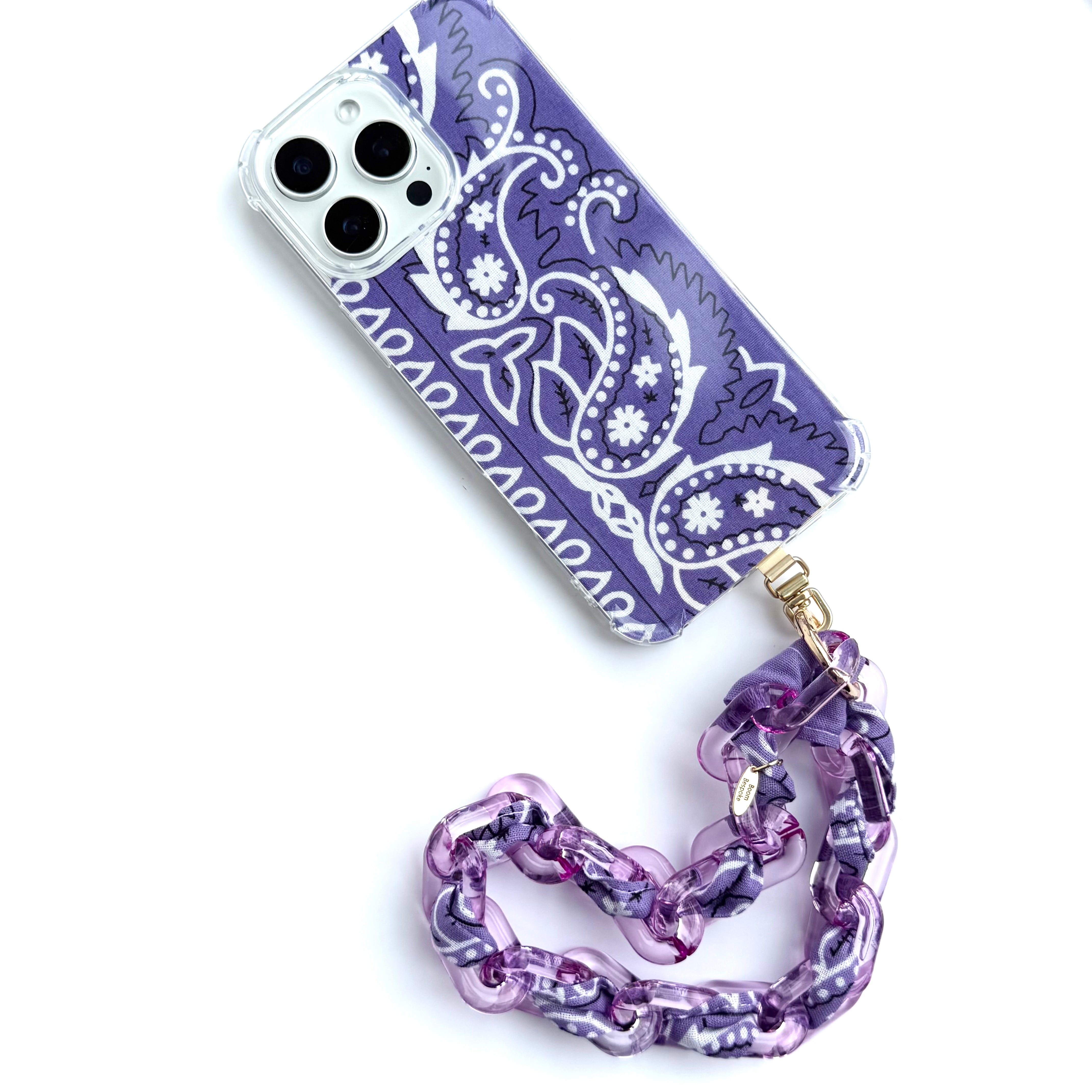 LILAC BANDANA JELLY PHONE CHAIN