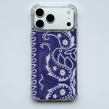 Load image into Gallery viewer, LILAC EMBROIDERED BANDANA PHONE INSERT WITH CASE
