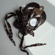 Load image into Gallery viewer, ‘ESPRESSO’ BROWN BANDANA HAVAIANAS FLIP FLOPS BY BOOM BESPOKE
