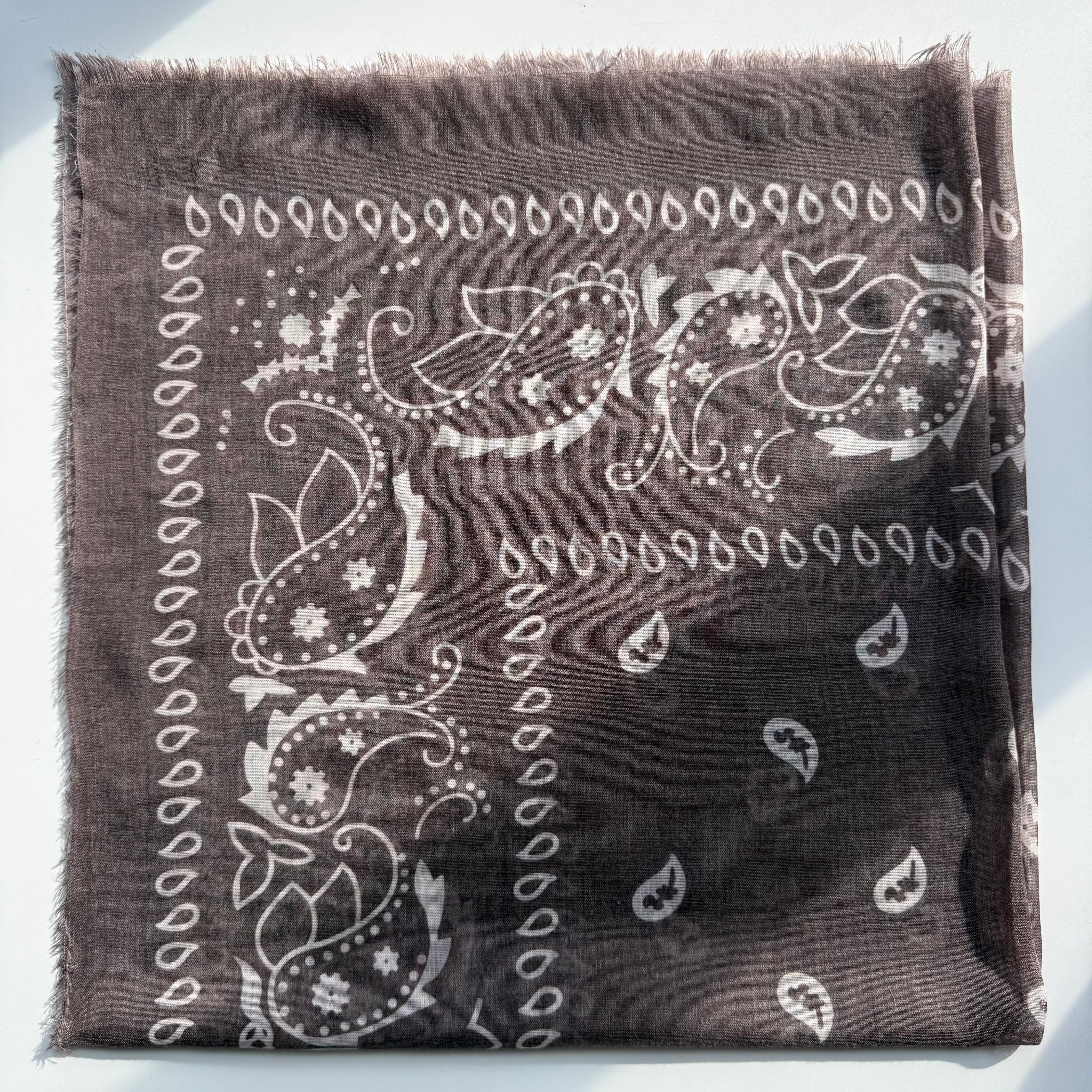 ‘COFFEE’ BROWN THE MULTIWAY SQUARE BANDANA SCARF