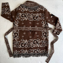 Load image into Gallery viewer, PREORDER ‘ESPRESSO’ BANDANA KNIT BELTED LONGLINE CARDIGAN
