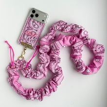 Load image into Gallery viewer, PINK BANDANA ADJUSTABLE CROSSBODY PHONE STRAP
