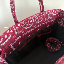 Load image into Gallery viewer, ‘MERLOT’ BANDANA BAG BY BOOM BESPOKE

