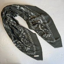 Load image into Gallery viewer, ‘OLIVE’ KHAKI GREEN FINE KNIT BANDANA SCARF
