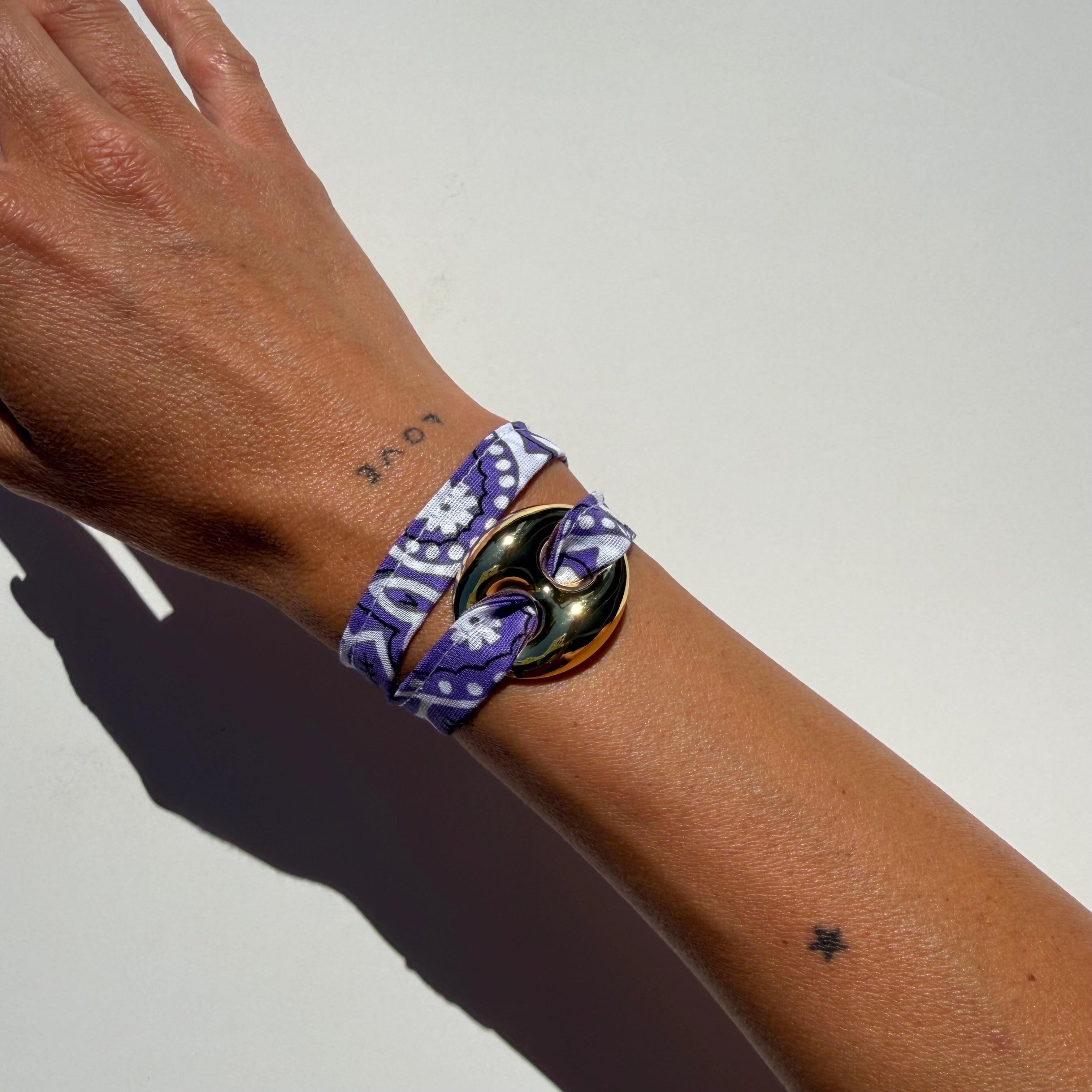 ‘FIG’ LILAC BANDANA WRAP BRACELET BY BOOM BESPOKE