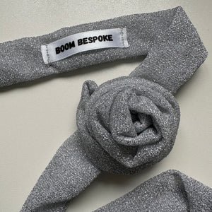 SILVER GLITTER ROSE CHOKER BY BOOM BESPOKE