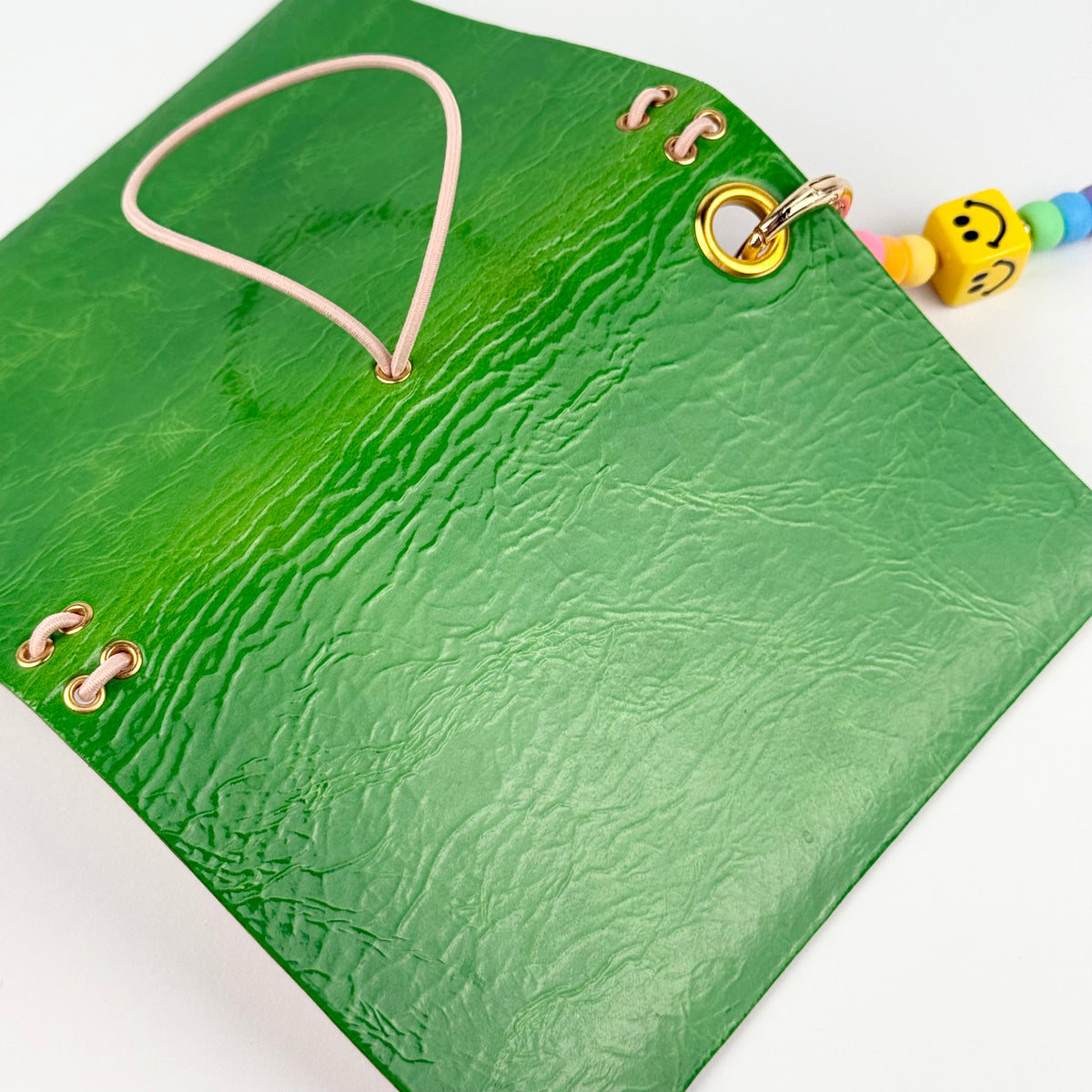 GREEN LEATHER BOOM BINDER POCKET SIZE JOURNAL COVER
