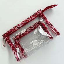 Load image into Gallery viewer, ‘CHERRY’ BANDANA POUCH SET BY BOOM BESPOKE
