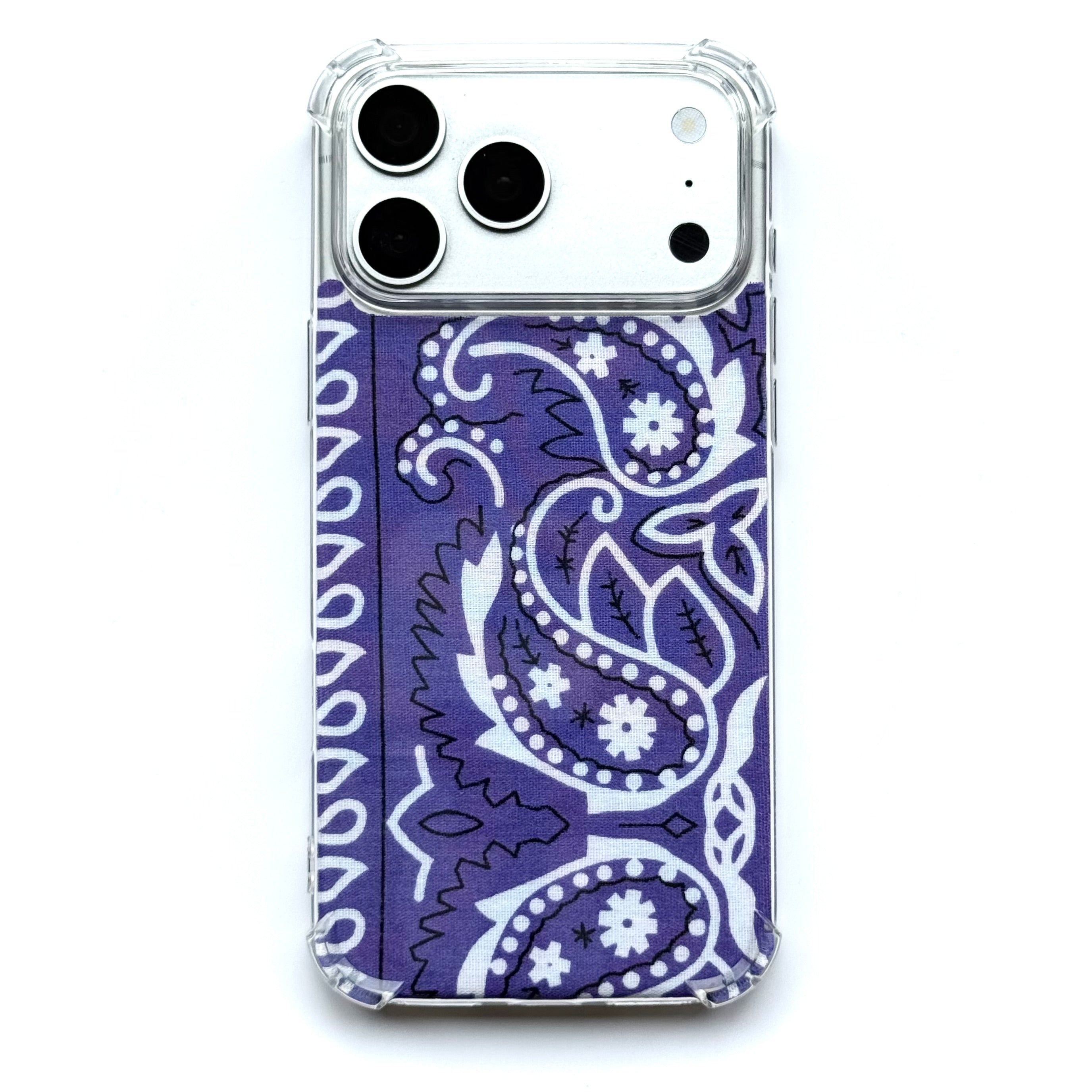 LILAC EMBROIDERED BANDANA PHONE INSERT WITH CASE