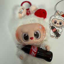 Load image into Gallery viewer, ‘SNOWFLAKE’ SURPRISE SHAKE COCA COLA CUSTOM LABUBU BY BOOM BESPOKE
