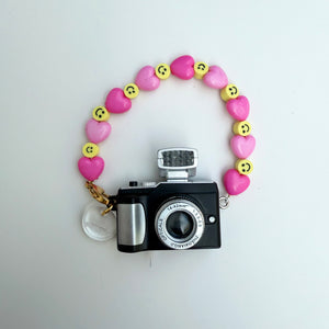PREORDER - SMILEY HEARTS BOOM LABUBU CROSSBODY BEADED CAMERA