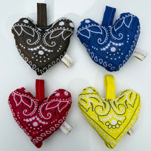 Load image into Gallery viewer, BOOM BANDANA PUFFY HEART KEYRING/BAG CHARM
